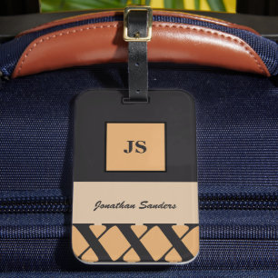 Monogrammed Bagagelabel met neutraal gewicht in de
