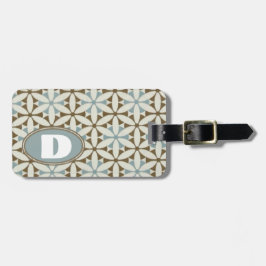 Monogrammed-Bagagelabel Sjabloon Bagagelabel