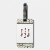 Monogrammed-Bagagelabel Sjabloon Bagagelabel (Achterkant verticaal)