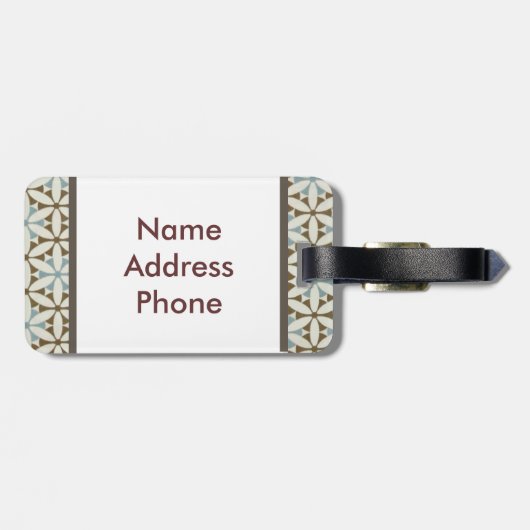 Monogrammed-Bagagelabel Sjabloon Bagagelabel (Achterkant horizontaal)