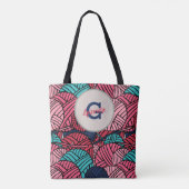 Monogrammed - Balls of Yarn w. Humor Tote Bag (Achterkant)