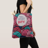 Monogrammed - Balls of Yarn w. Humor Tote Bag (Dichtbij)