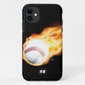Monogrammed Baseball Hoesje-Mate iPhone Case (Achterkant)