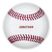 Monogrammed Baseball Keramische Knop (Voorkant)