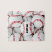 Monogrammed Baseball Pile Photo Close-Up Legpuzzel (Horizontaal)