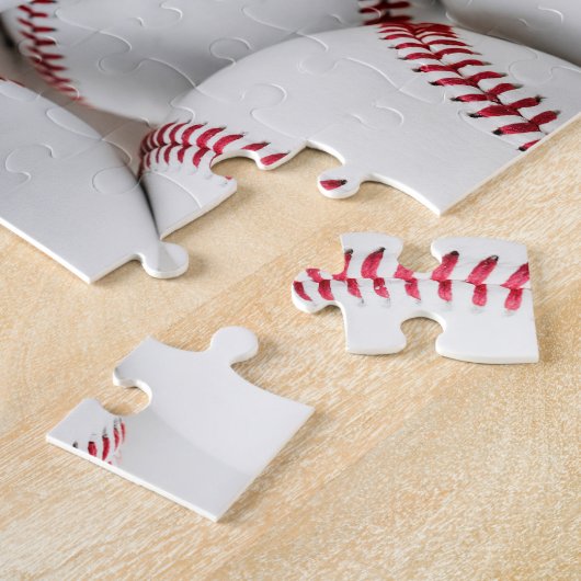 Monogrammed Baseball Pile Photo Close-Up Legpuzzel (Zijkant)