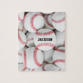 Monogrammed Baseball Pile Photo Close-Up Legpuzzel (Verticaal)