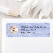 MONOGRAMMED BASEBALL,- RETURN ADRES ETIKETTERS ETIKET (Insitu)