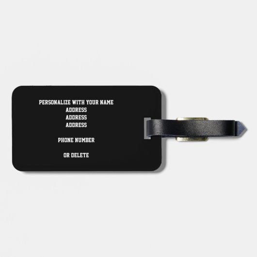 monogrammed basketbal bagagelabel (Achterkant horizontaal)