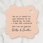 Monogrammed Basketbal Bruiloft Douche Dank u Bedankjes Labels (Achterkant)