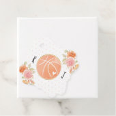 Monogrammed Basketbal Bruiloft Douche Dank u Bedankjes Labels (In situ)