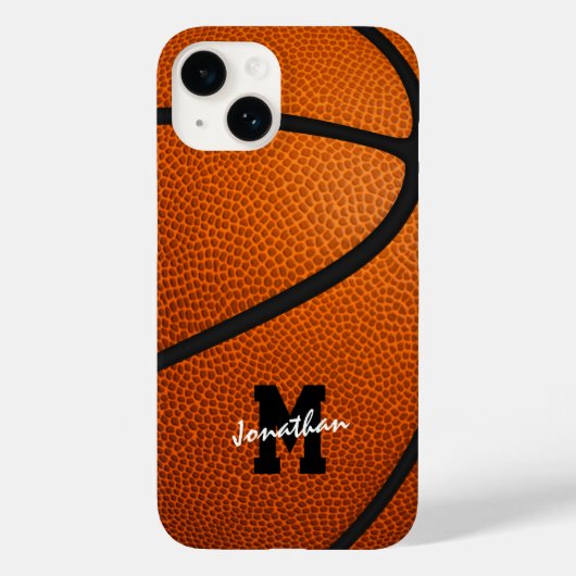 monogrammed basketbal Case-Mate iPhone case (Achterkant)