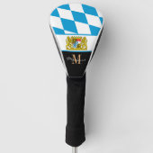 Monogrammed Bavaria Golf Hoesjes, Beierse vlag Golfheadcover (Voorkant)