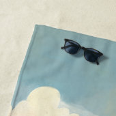 Monogrammed Beach Vibes Summer Glamour Girl Strandlaken (In situ)