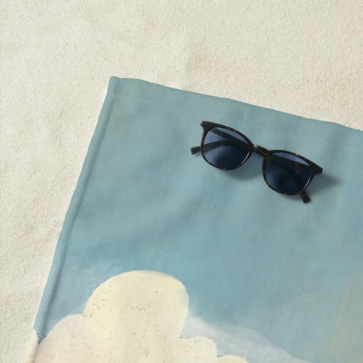 Monogrammed Beach Vibes Summer Glamour Girl Strandlaken (In situ)