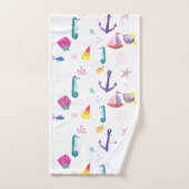 Monogrammed Beachhut Kinder Bathroom Zee Bad Handdoek (Handdoek)