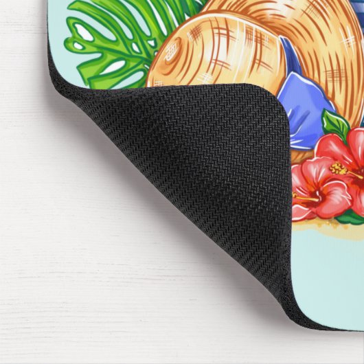 Monogrammed Beachy Summer Muismat (Hoek)