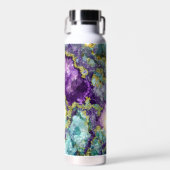 Monogrammed Beauful Amethyst Crystal Geode Waterfles (Voorkant)