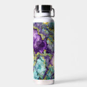 Monogrammed Beauful Amethyst Crystal Geode Waterfles (Achterkant)