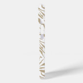 Monogrammed Beige Animal Print Case-Mate iPhone Case (Achterkant / Links)