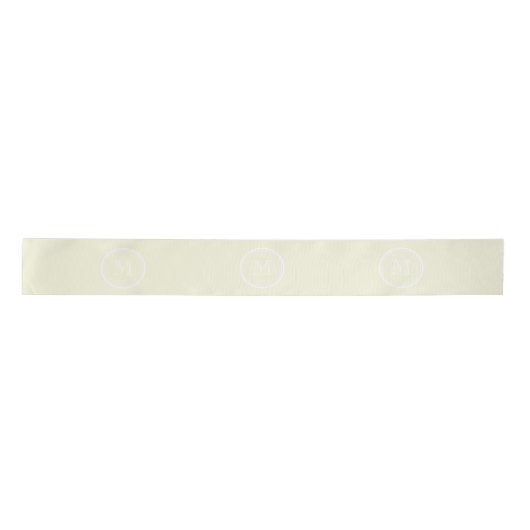 Monogrammed Beige High End gekleurd Satijnen Lint (Voorkant)