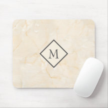 Monogrammed Beige Marble