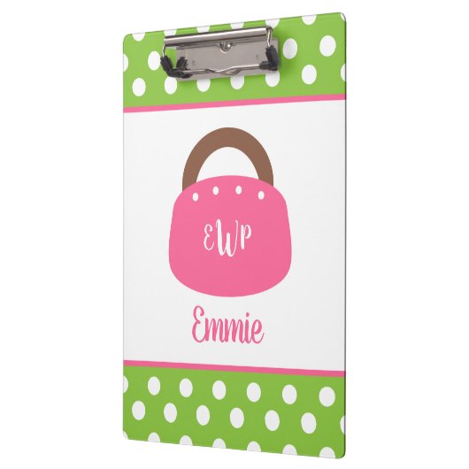 Monogrammed Bermuda Bag - Gepersonaliseerd klembor Klembord (Links)