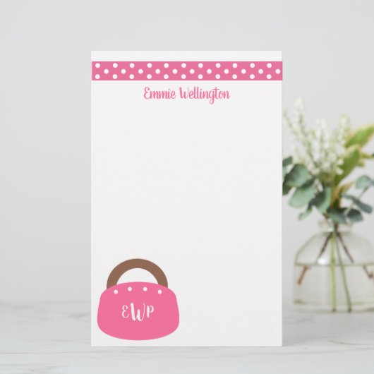 Monogrammed Bermuda Bag, gepersonaliseerde schrijf (Staand voorkant)