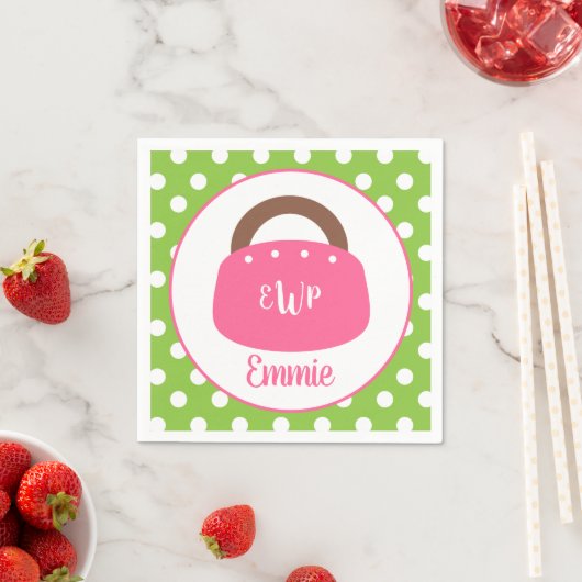 Monogrammed Bermuda Bag Personalized Party Napkins Servet (Insitu)