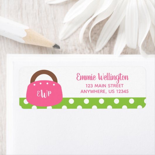 Monogrammed Bermuda Bag Return Address Labels (Insitu)