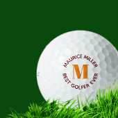 Monogrammed 'Beste Golfer Ever' Aangepaste naam Golfballen