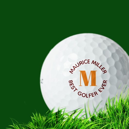 Monogrammed 'Beste Golfer Ever' Aangepaste naam Golfballen