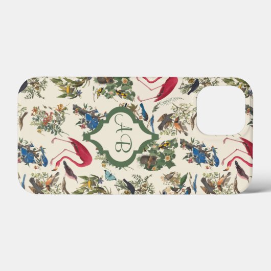 Monogrammed Birds of John James Audubon Case-Mate iPhone Case (Achterkant (horizontaal))