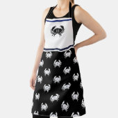 Monogrammed Black and White Crab Nautical Schort (Insitu)