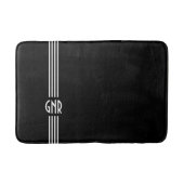 Monogrammed ~ Black and White Deco Badmat (Voorkant)