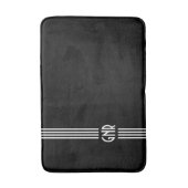 Monogrammed ~ Black and White Deco Badmat (Voorkant Verticaal)