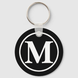 Monogrammed Black BB Sleutelhanger