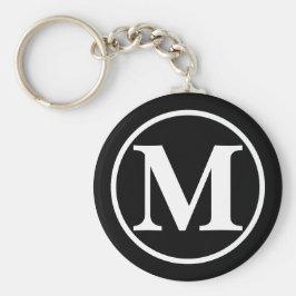 Monogrammed Black BB Sleutelhanger