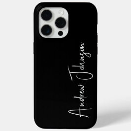 Monogrammed Black iPhone 15 Pro Max Hoesje