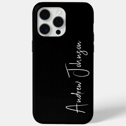 Monogrammed Black Case-Mate iPhone Case (Achterkant)