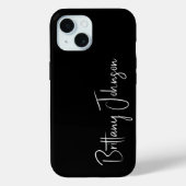 Monogrammed Black Case-Mate iPhone Case (Achterkant)