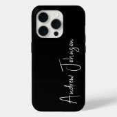 Monogrammed Black Case-Mate iPhone Case (Achterkant)