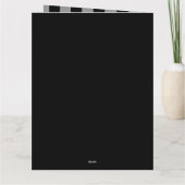 Monogrammed Black Checkered Kaart (Achterkant)