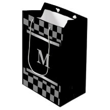 Monogrammed Black Checkered