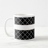 Monogrammed Black Diamond Koffiemok (Links)