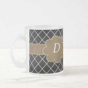Monogrammed Black Diamond Matglas Koffiemok