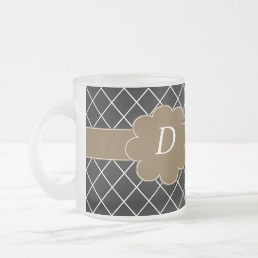 Monogrammed Black Diamond Matglas Koffiemok (Links)