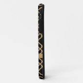 Monogrammed Black en Gold Moroccan Case-Mate iPhone Case (Achterkant/links)