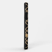 Monogrammed Black en Gold Moroccan Case-Mate iPhone Case (Achterkant/rechts)