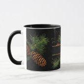Monogrammed Black en Pine Cone Woodland Theme Mok (Links)